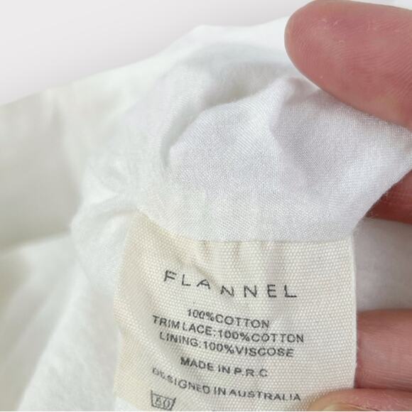 Flannel Embroidered Cotton Ruffle Hem Skirt Size 0 - Picture 3 of 4